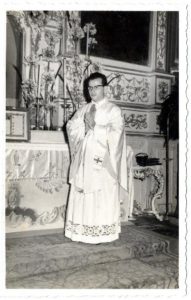 Father Bernadino as a young priest